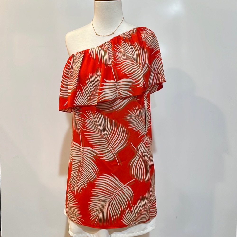 Tyche Red Leave Mini Dress